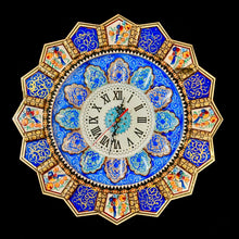 Load image into Gallery viewer, Handmade Inlaid &amp; Enamel Khatam Kari and Mina Kari clocks Wall Hanging Wall Art
