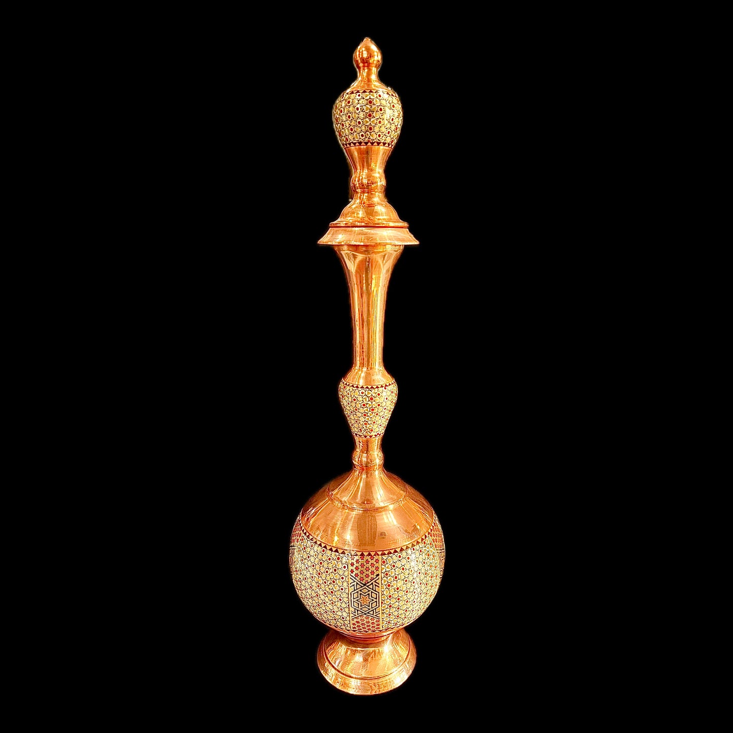Handmade Inlaid On Copper Khatam Kari Dishes
