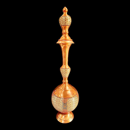 Handmade Inlaid On Copper Khatam Kari Dishes