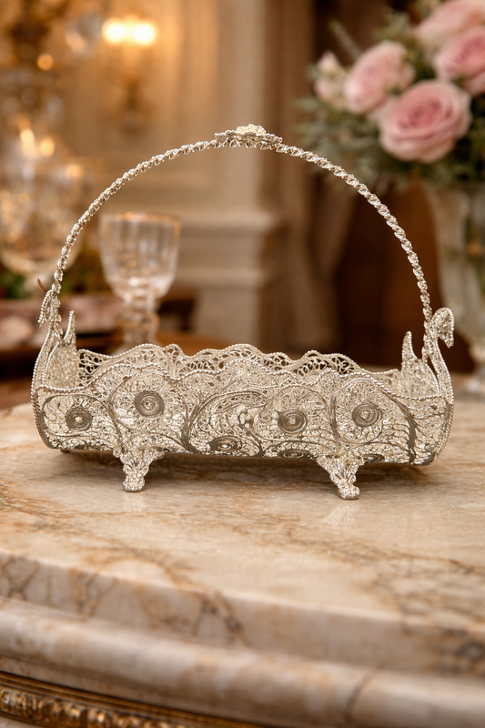 Handmade filigree dishes, cutlery holder,vases,tissue box, napkin holder & bucket