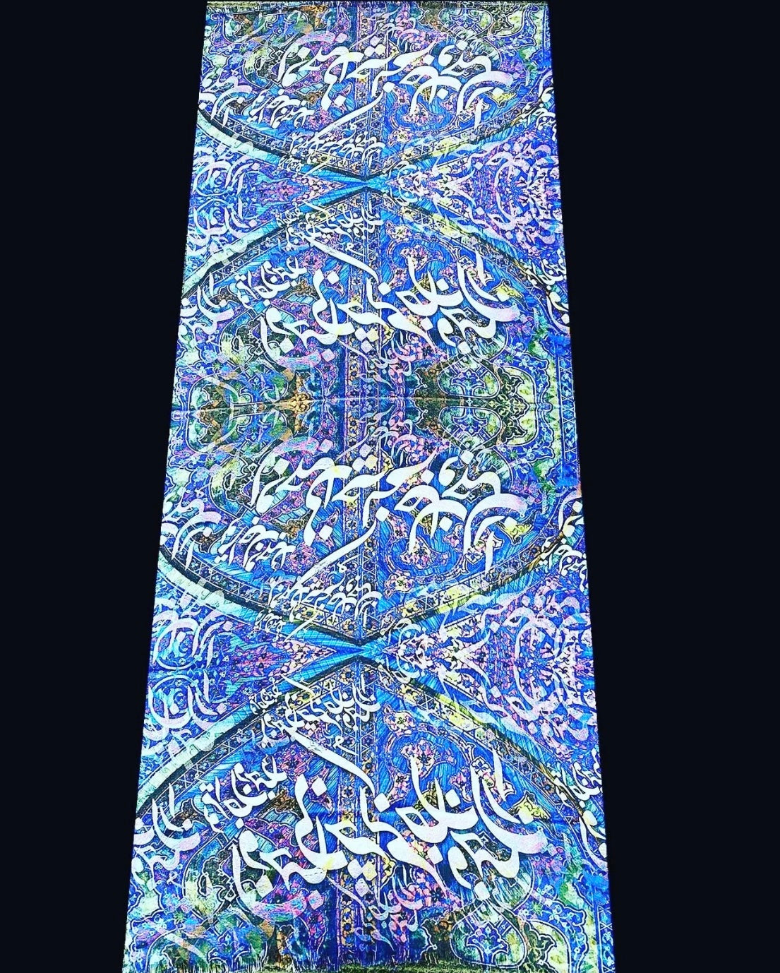 Persian Tile Style & Farsi Calligraphy Scarves