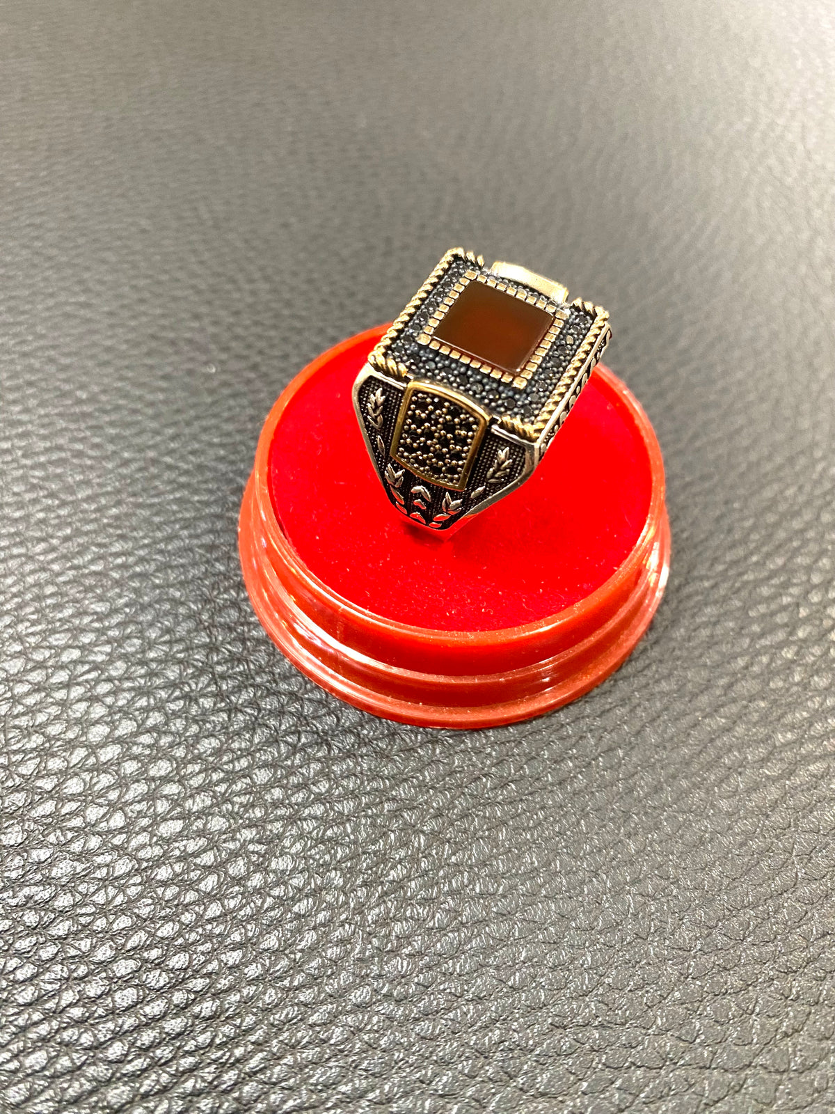 925 Sterling Silver Brown Agate Rings