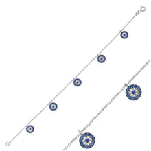 Load image into Gallery viewer, 925 Sterling Silver Evil Eye Bracelets
