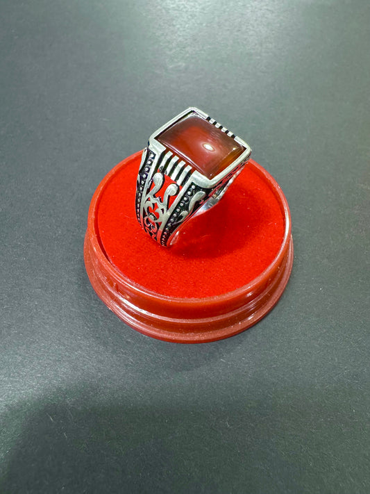 925 Sterling Silver Brown Agate Rings