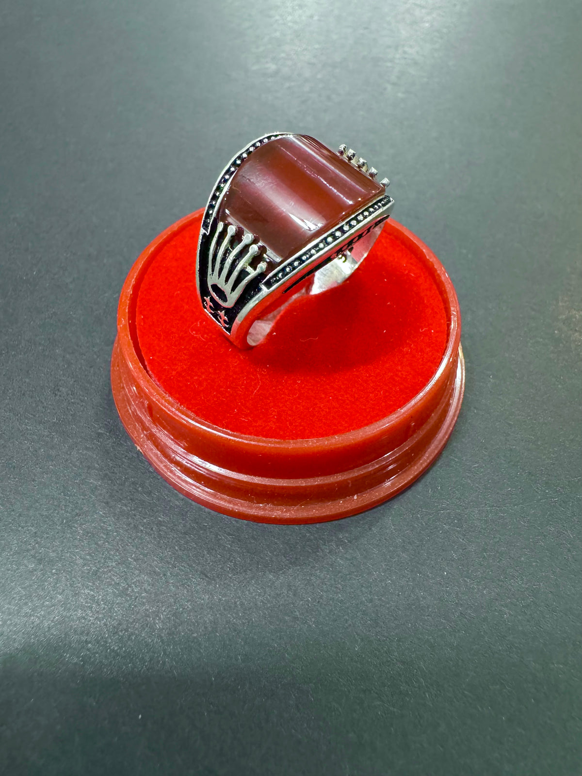 925 Sterling Silver Brown Agate Rings