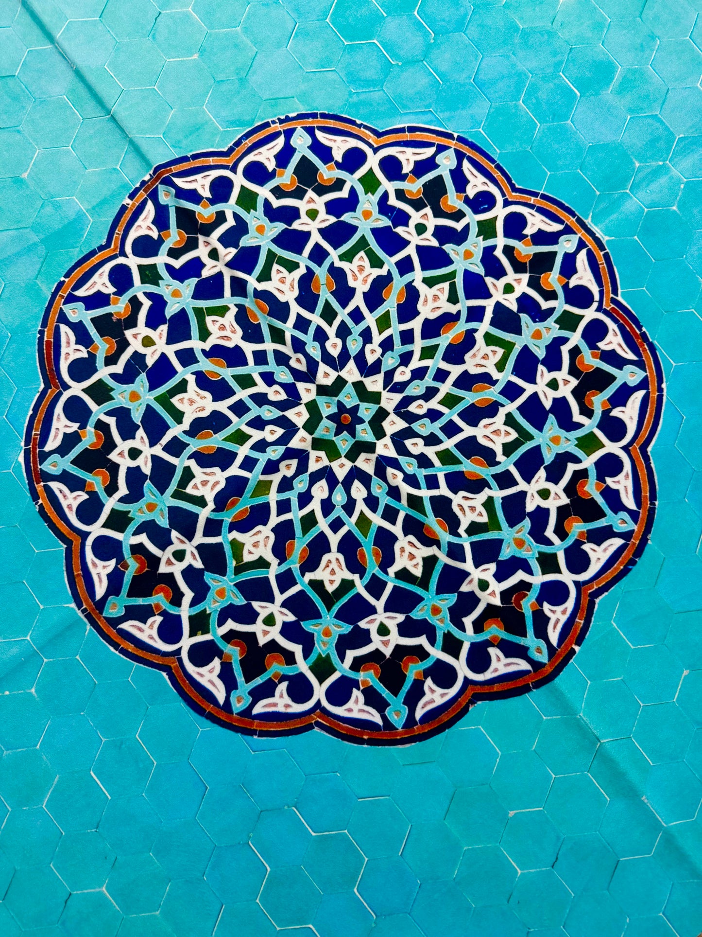 Farsi Calligraphy & Tile Design Persian Square Tablecloths