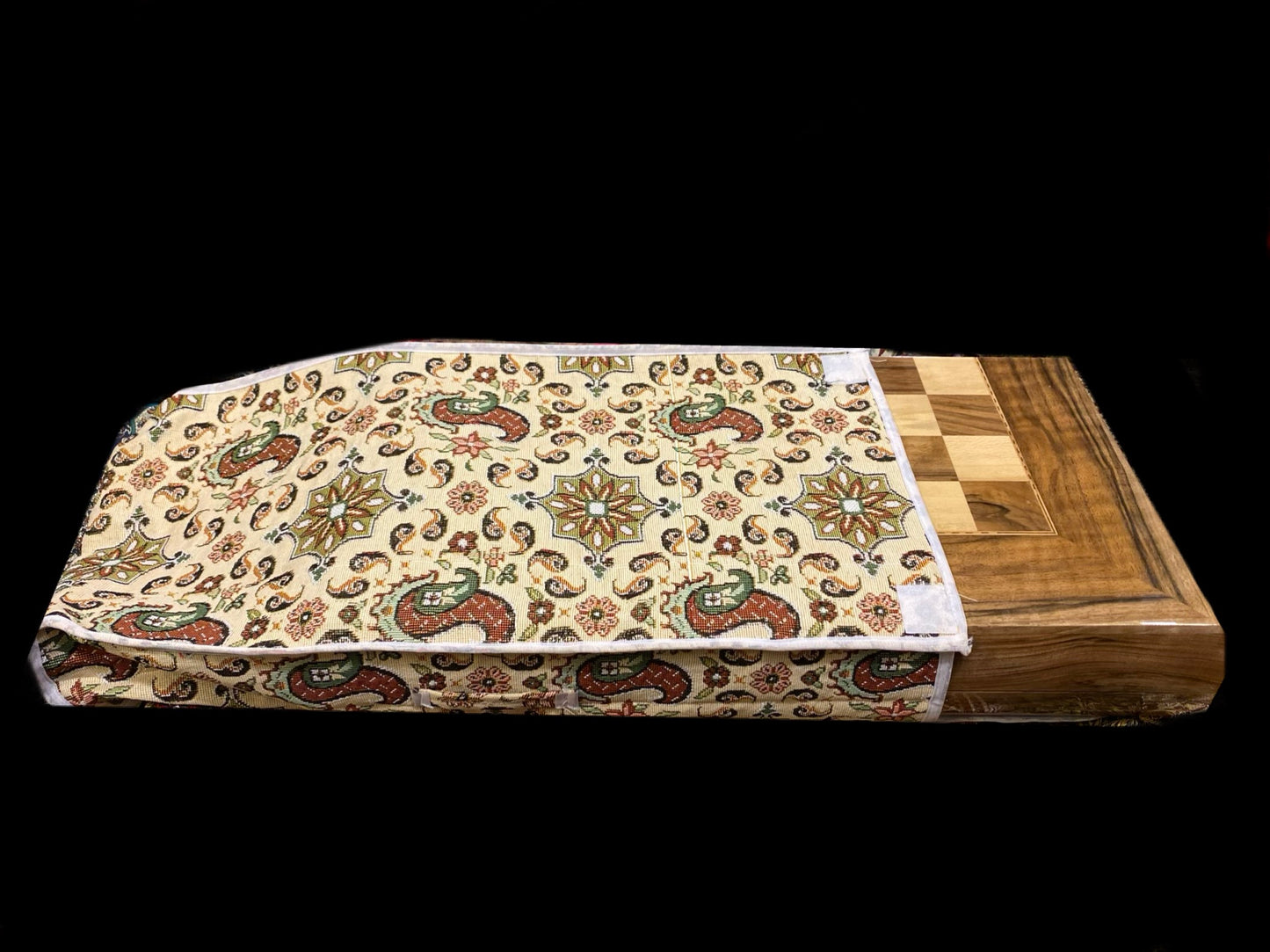 Handmade Walnut Wood Backgammon, Chess & Checkers