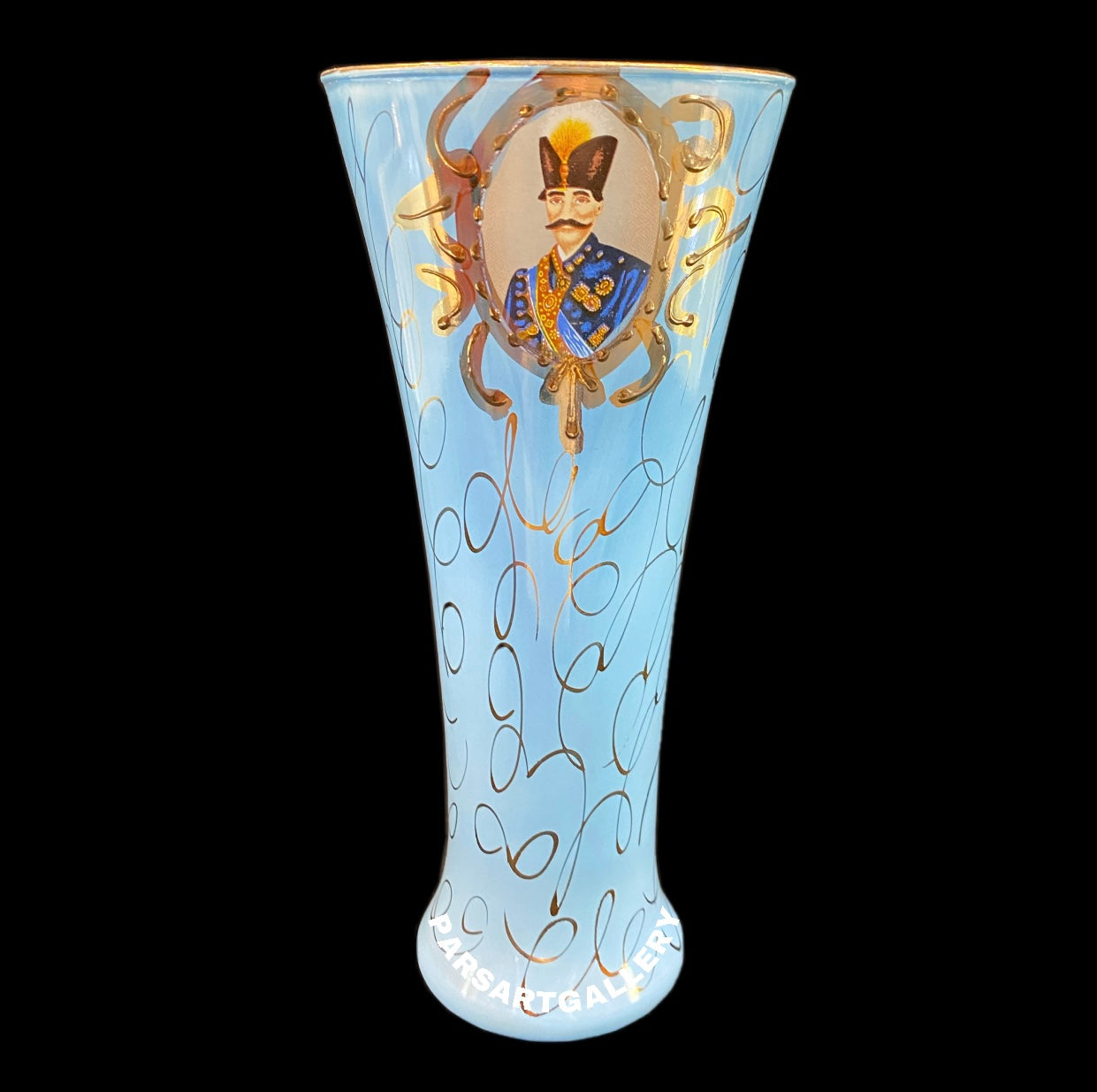 Set of Shah Abbasi Glasses, Tray & Bottle
