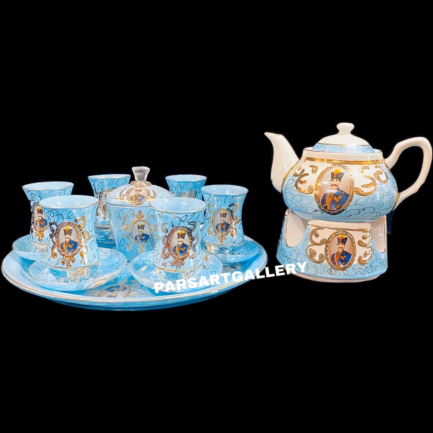 Hand Painted & Gold Plated Tea Sets