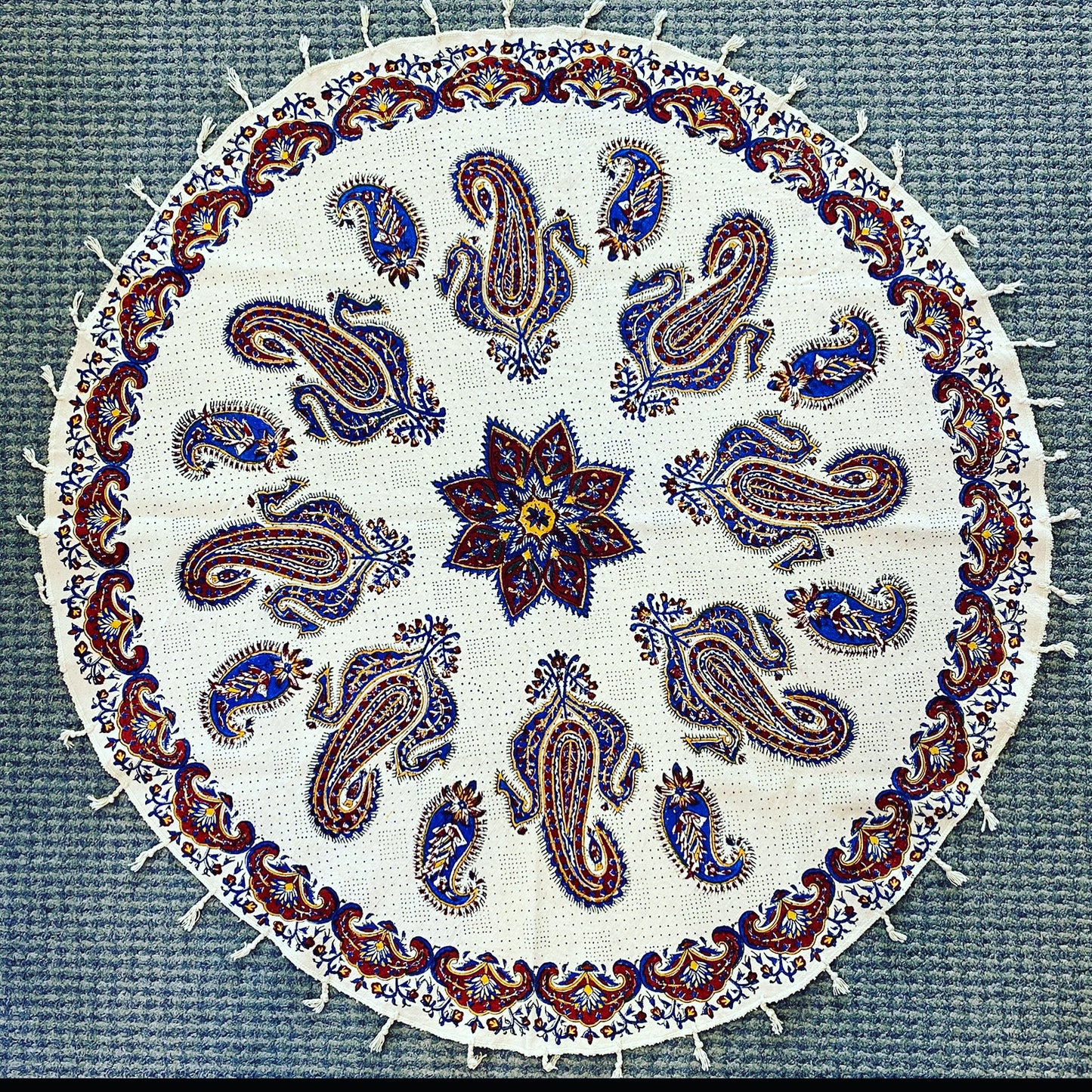 Round Ghalamkar Tablecloths