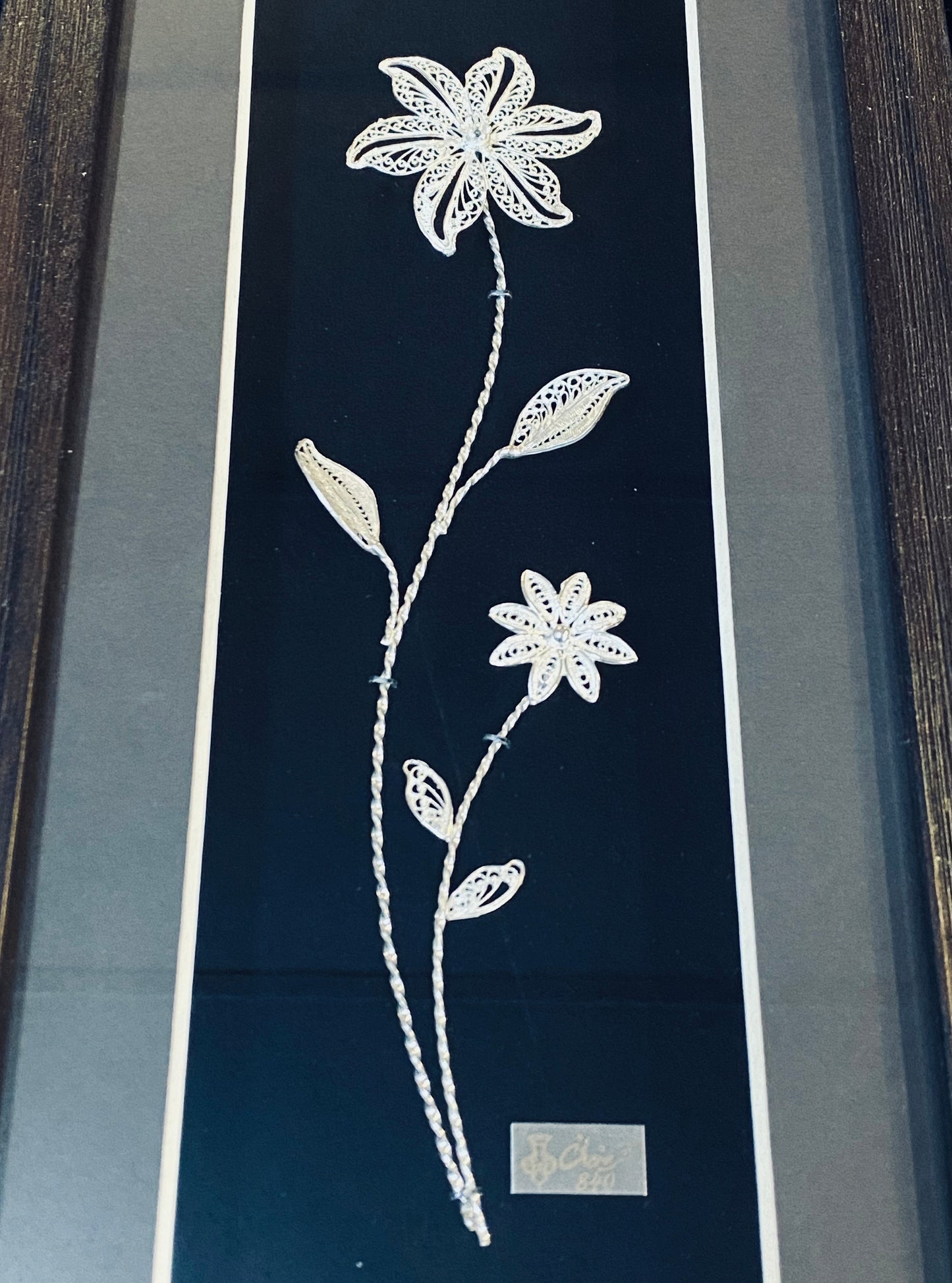 Handmade Filigree Silver Flower Frames