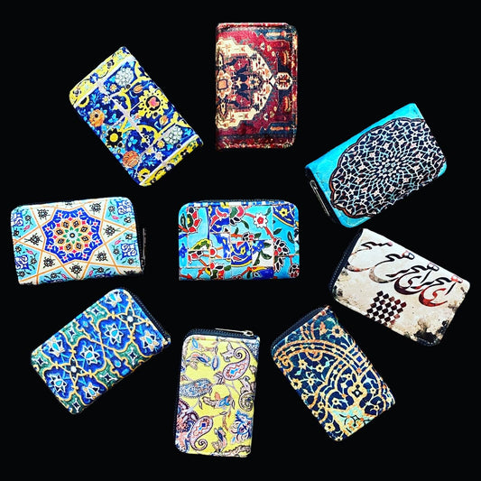 Farsi Calligraphy & Tile Style Persian Credit Card Holder