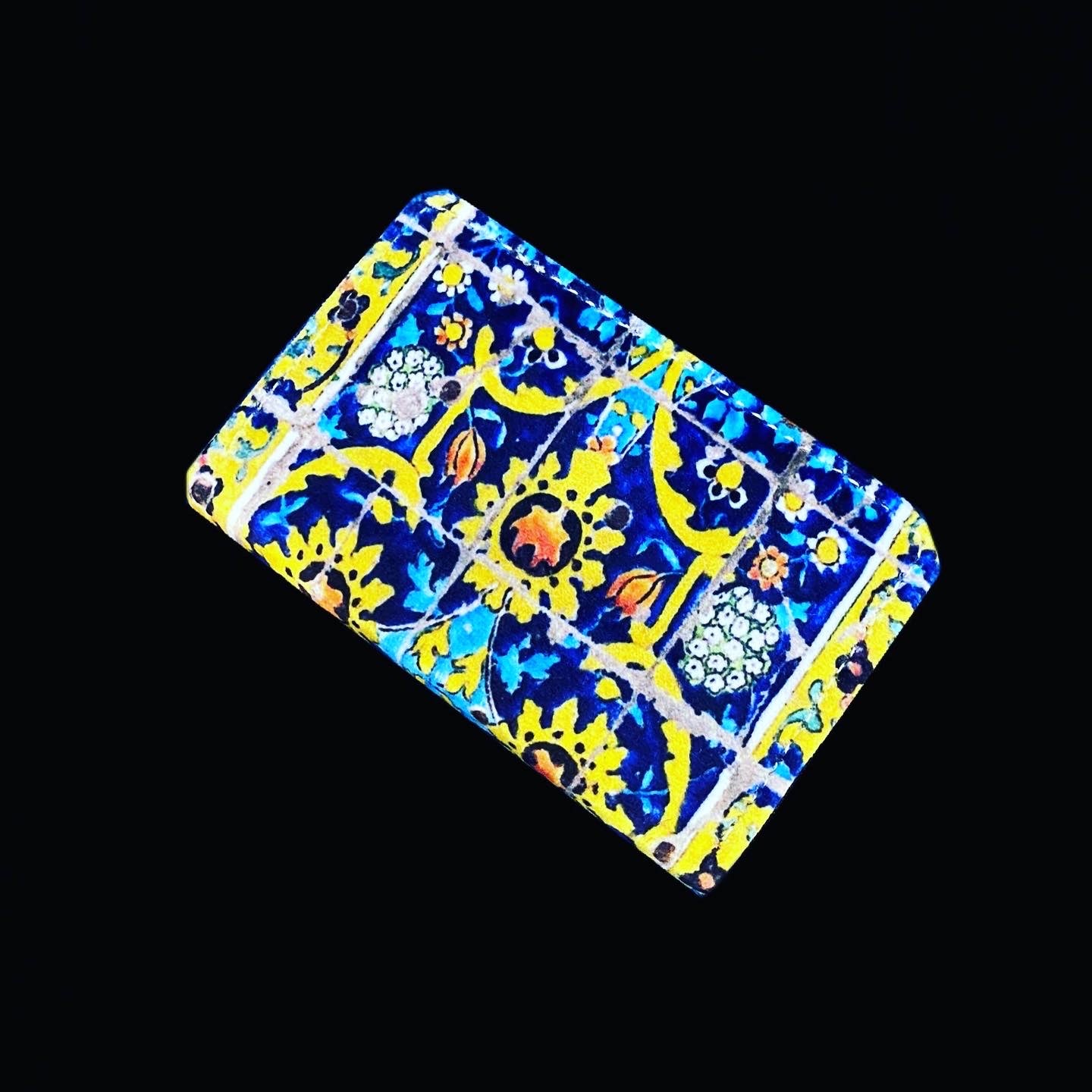 Farsi Calligraphy & Tile Style Persian Credit Card Holder