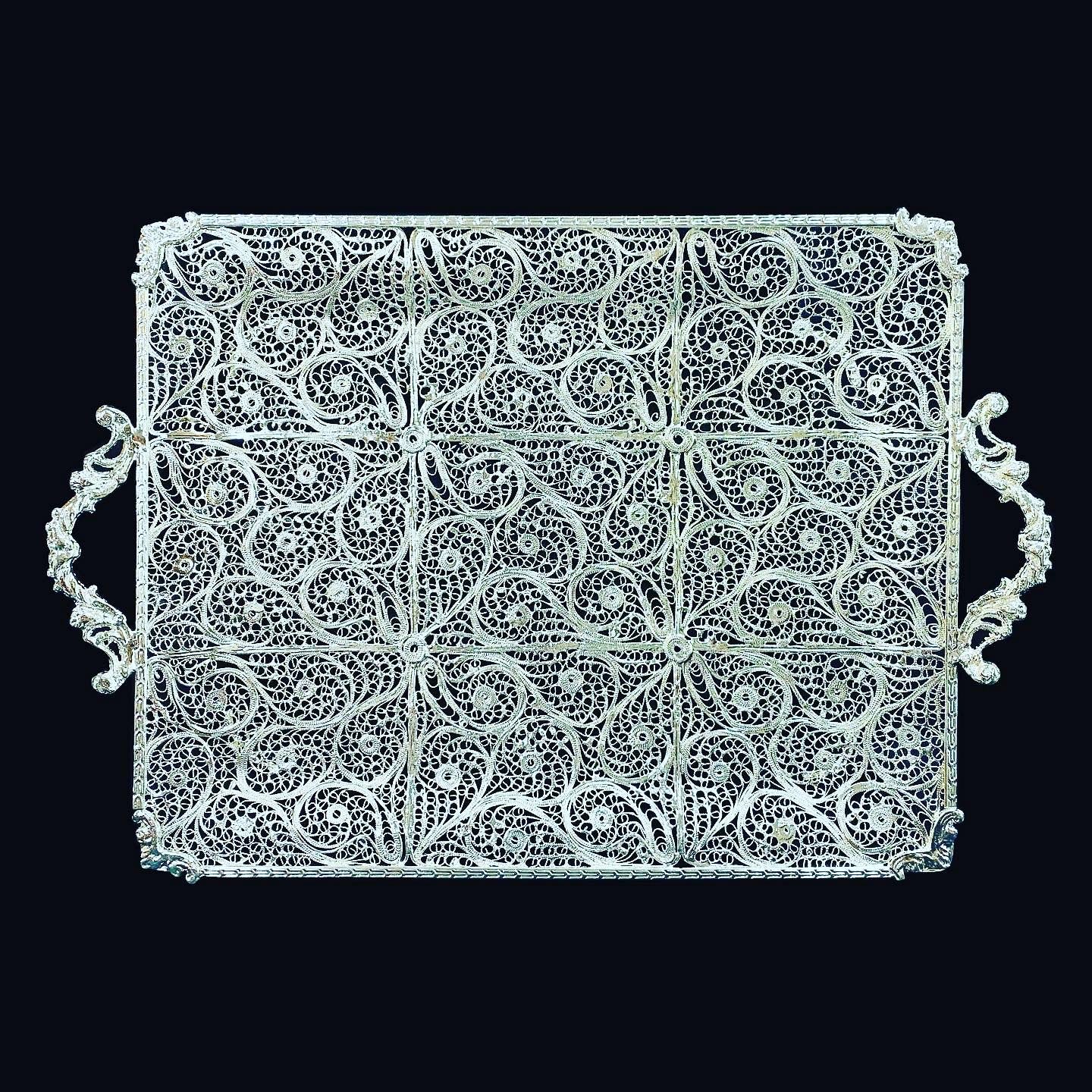 Handmade Filigree Silver & Gold Plated Trays