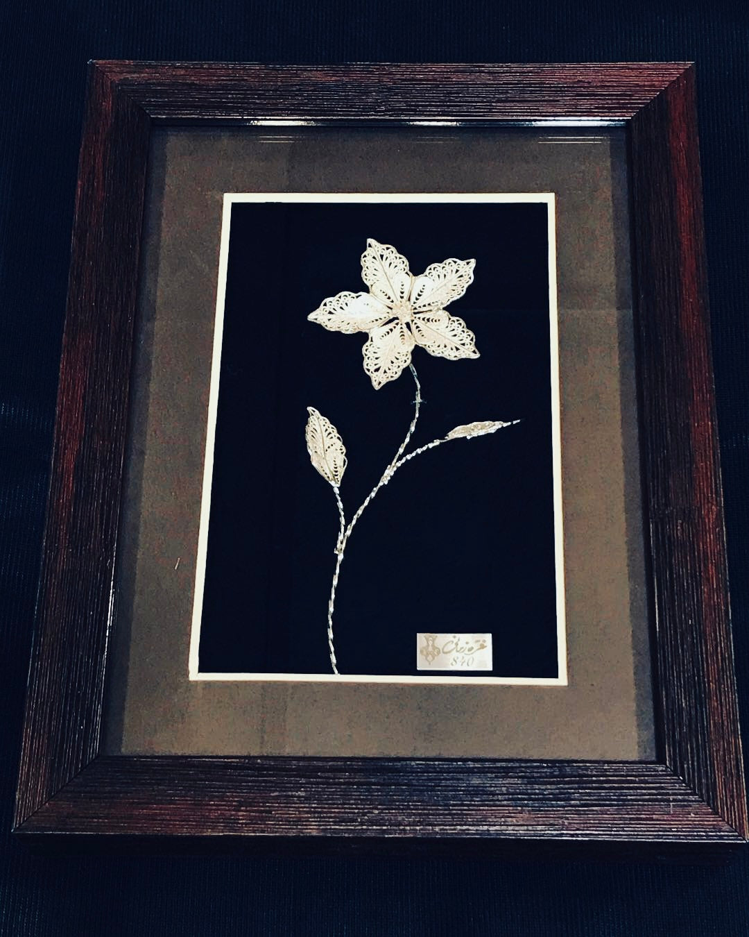 Handmade Filigree Silver Flower Frames