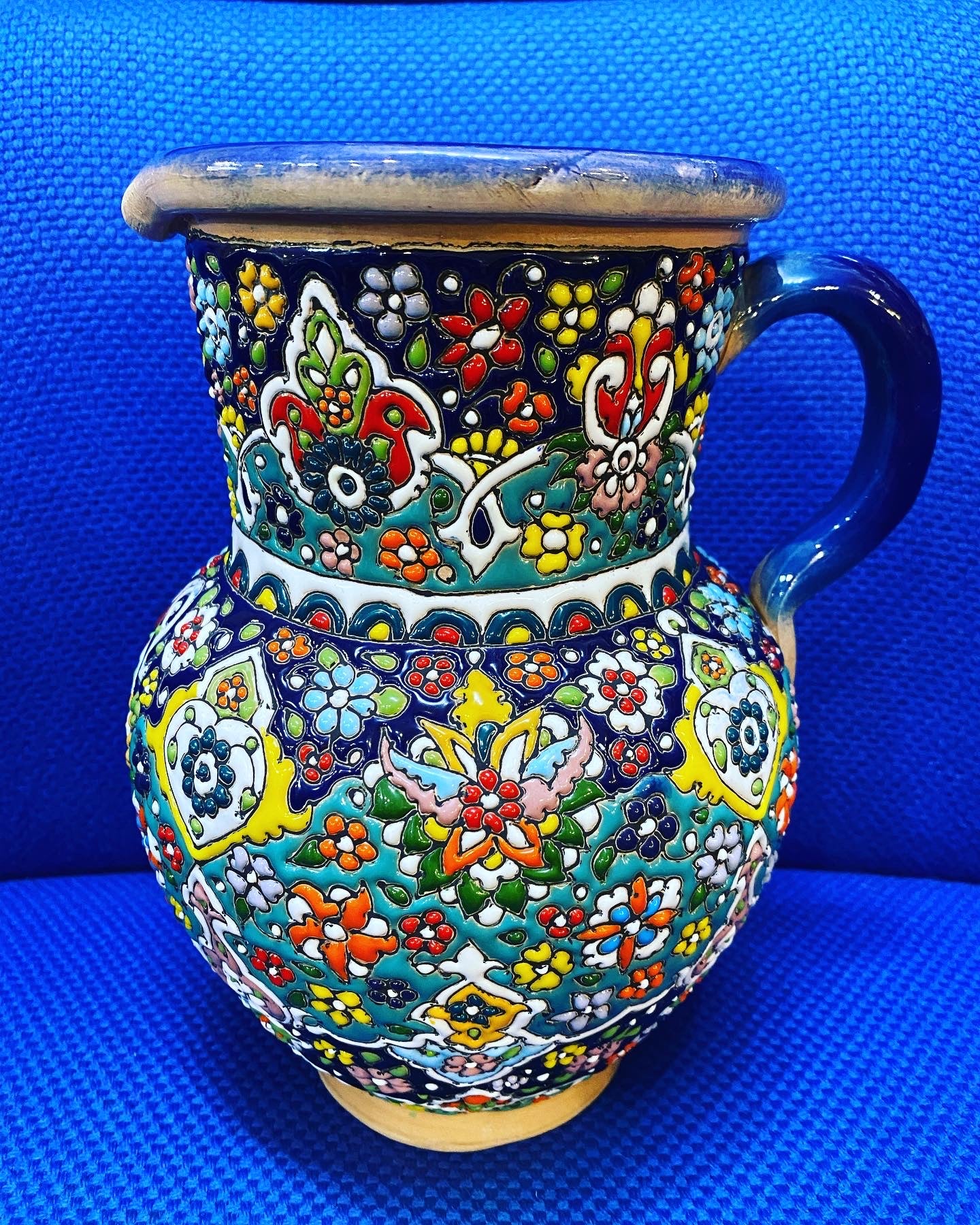 Hand painted Enamel On Clay Mina Kari Dishes
