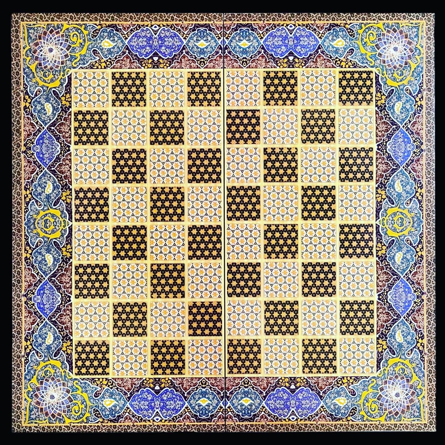 Handmade wooden backgammon,chess & checkers