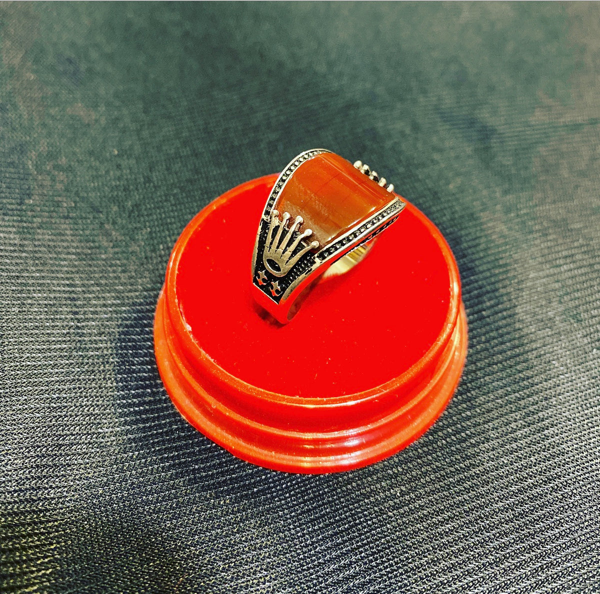 925 Sterling Silver Brown Agate Rings