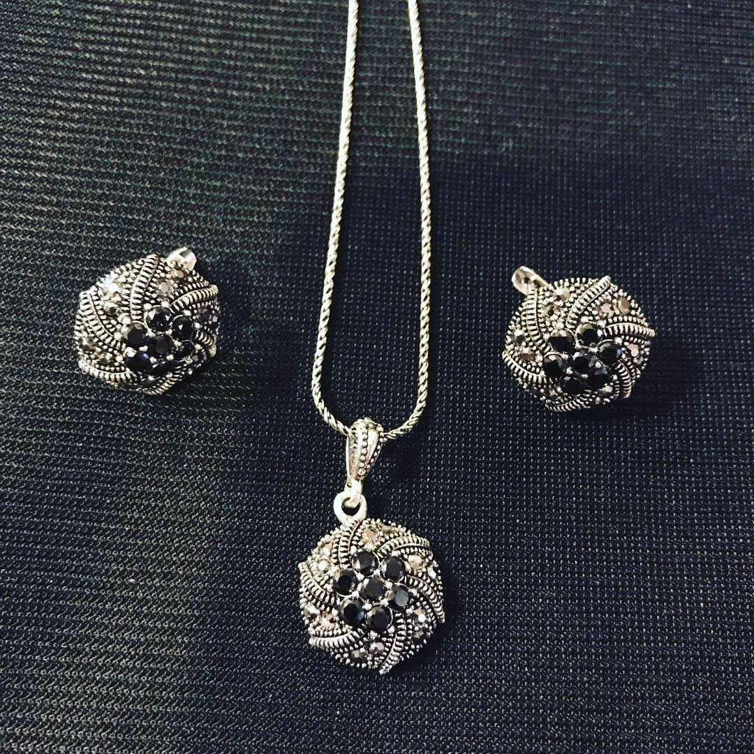 925 Sterling Silver Black Agate/Onyx sets