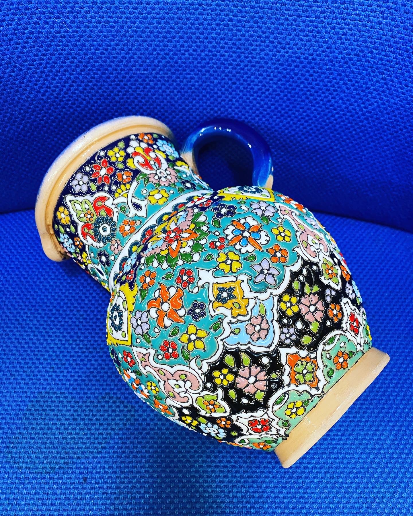 Hand painted Enamel On Clay Mina Kari Dishes