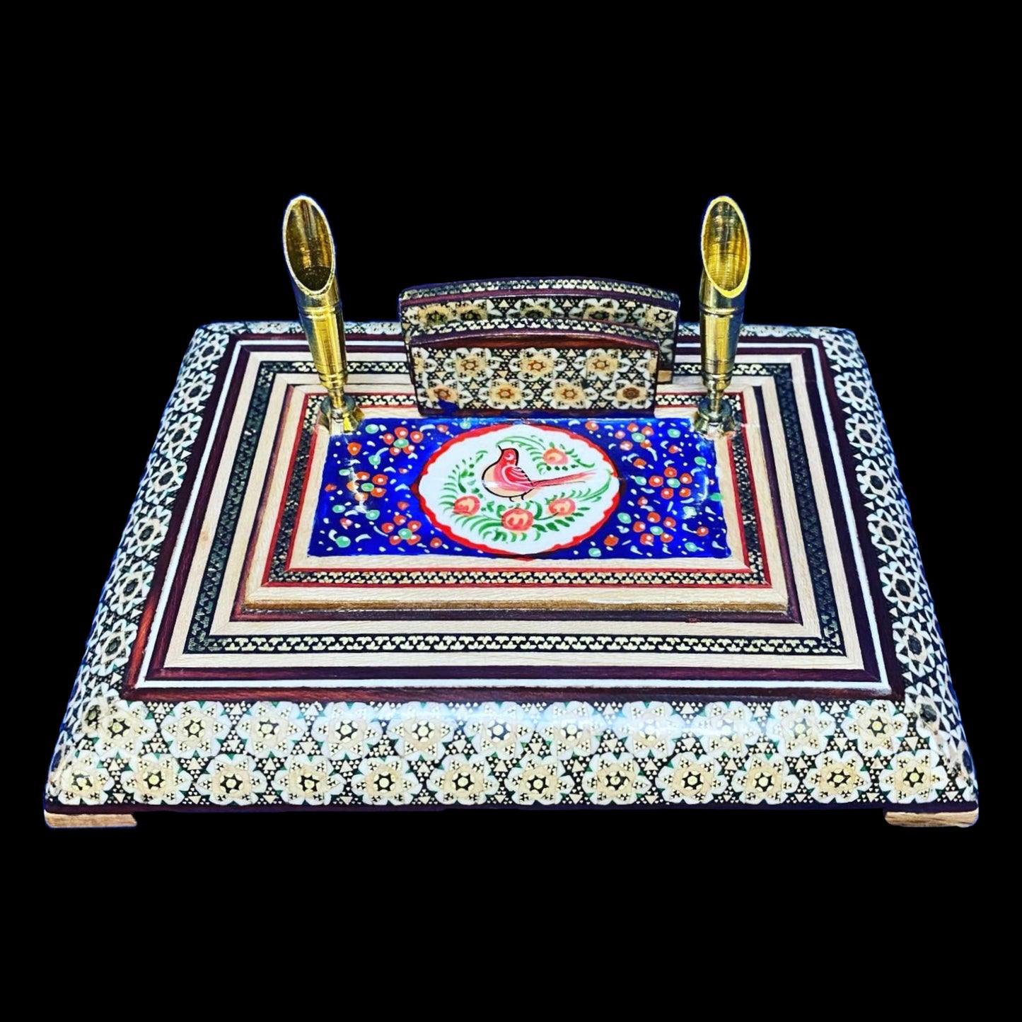 Handmade Inlaid Pen, Envelope or Business Card Holder