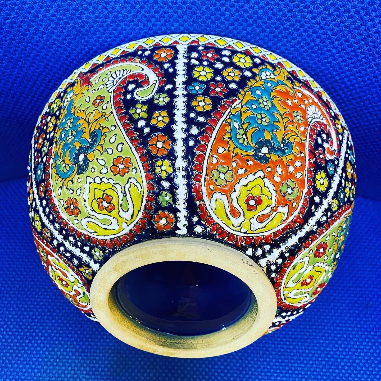 Hand painted Enamel On Clay Mina Kari Dishes