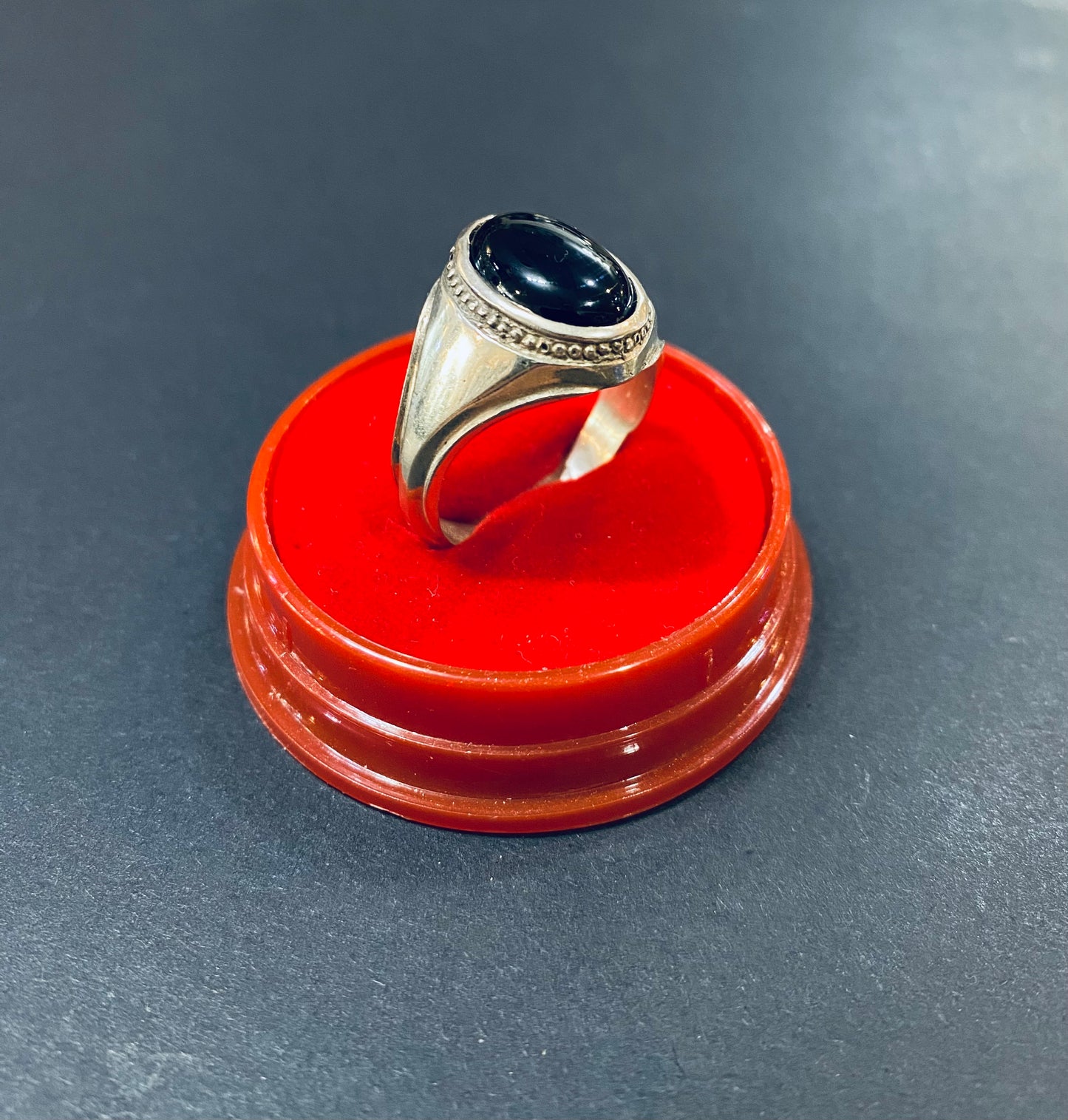 925 Sterling Silver Black Agate Rings