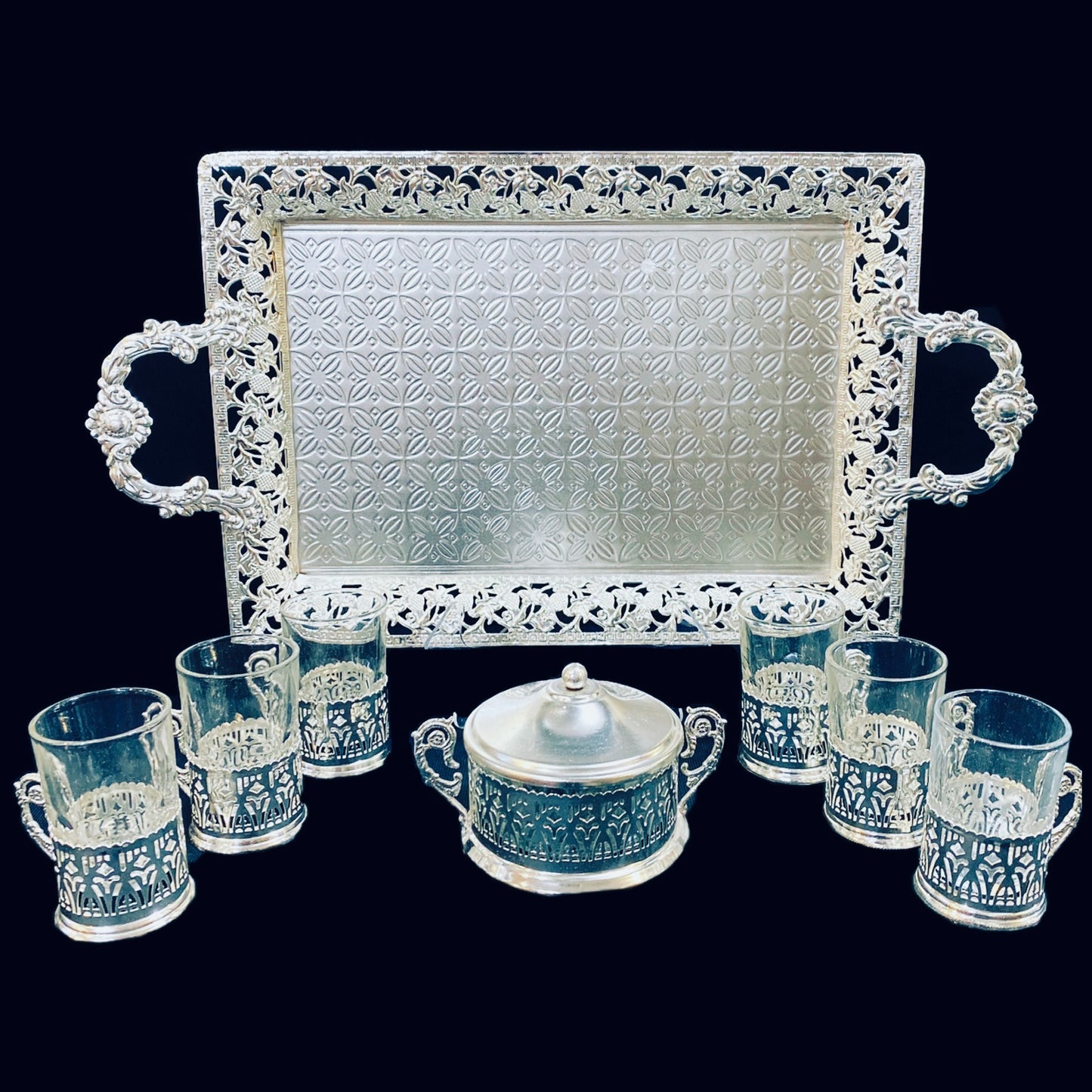 Handmade Silver & Gold Plated Tea Sets