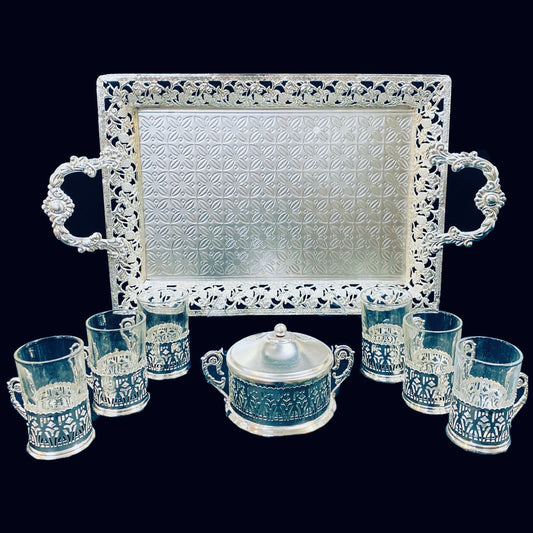 Handmade Silver & Gold Plated Tea Sets