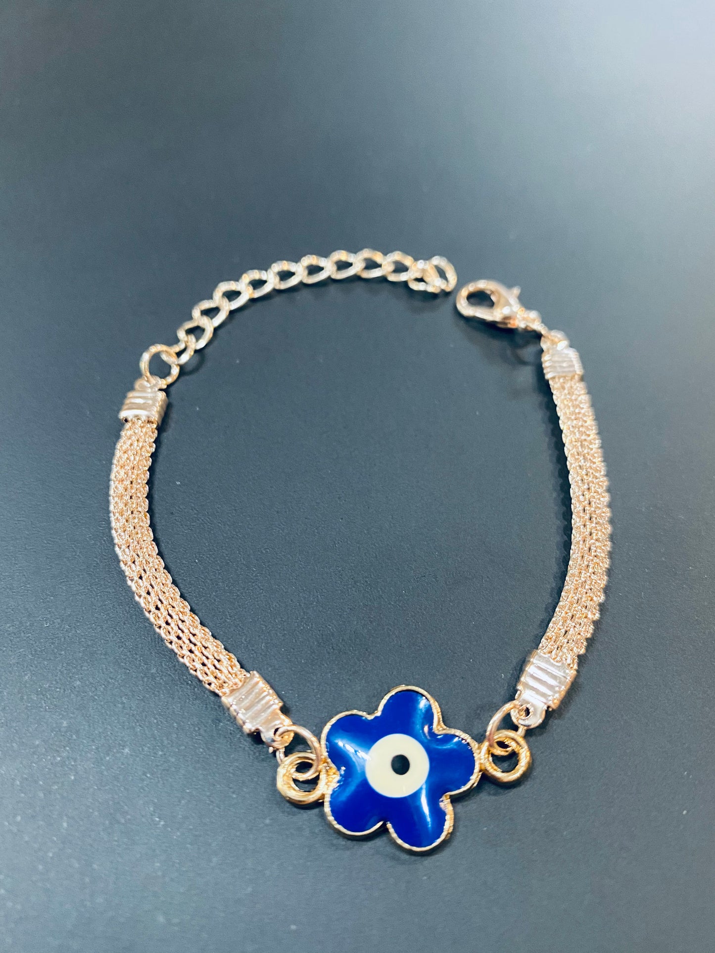 Rose Gold Evil Eye Bracelet