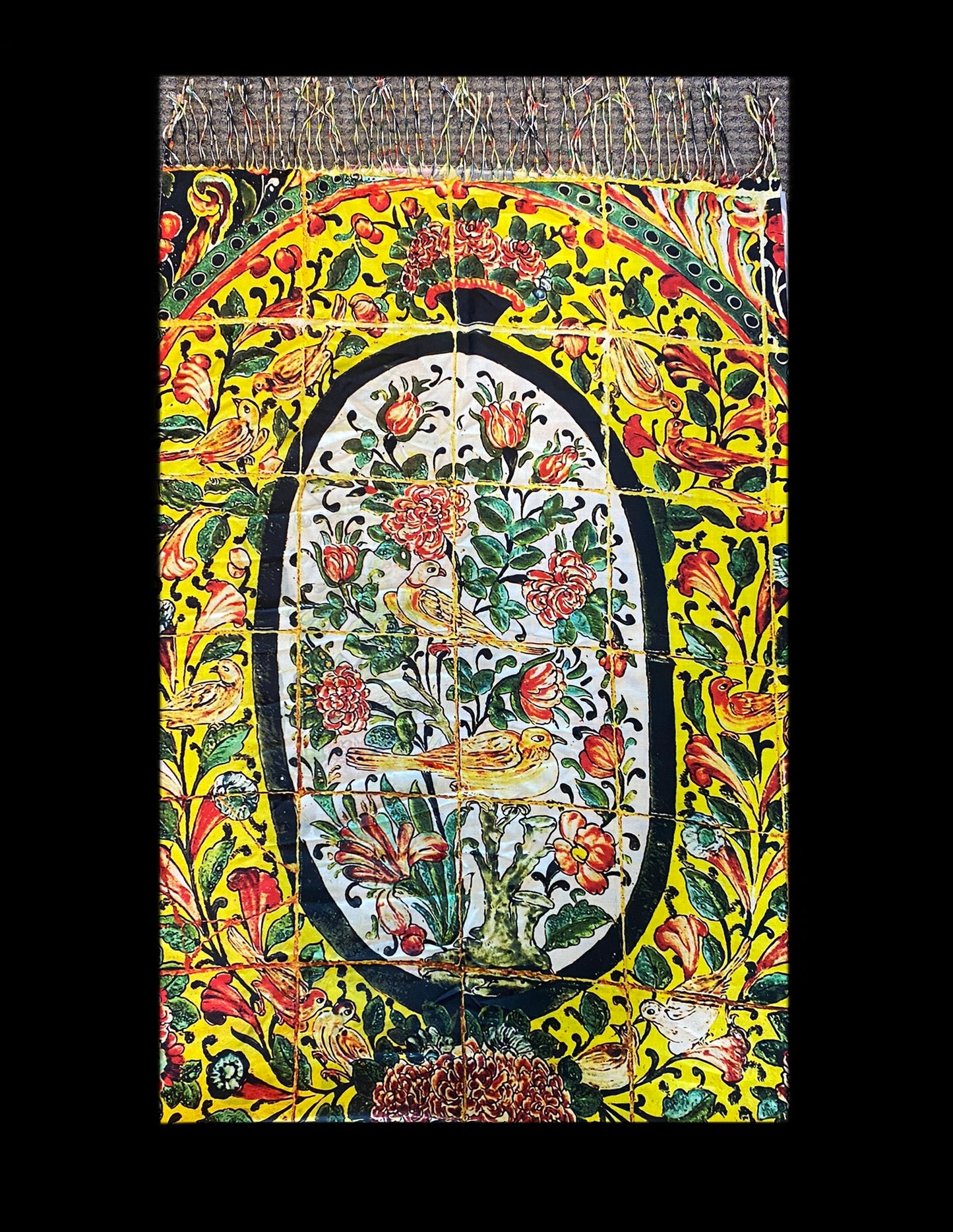 Persian Tile Style & Farsi Calligraphy Scarves