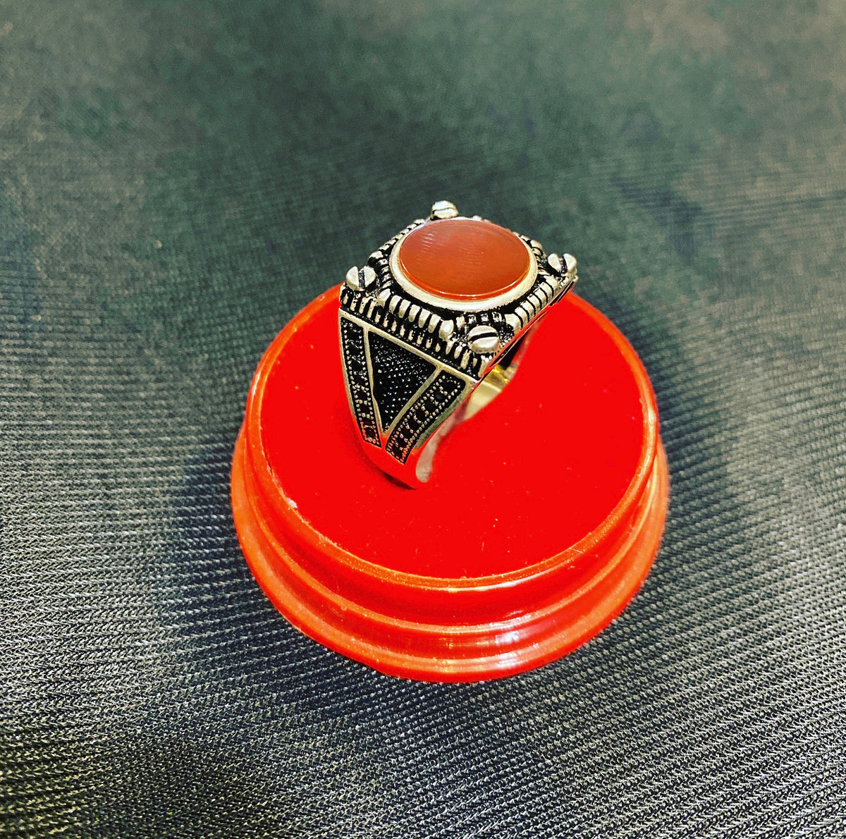 925 Sterling Silver Brown Agate Rings