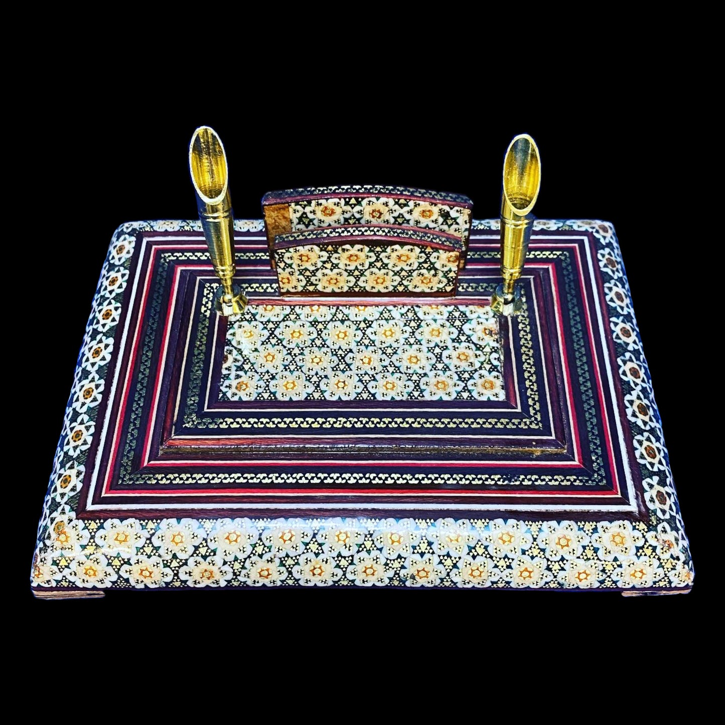 Handmade Inlaid Pen, Envelope or Business Card Holder