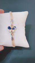 Load and play video in Gallery viewer, Rose Gold Evil Eye Bracelet
