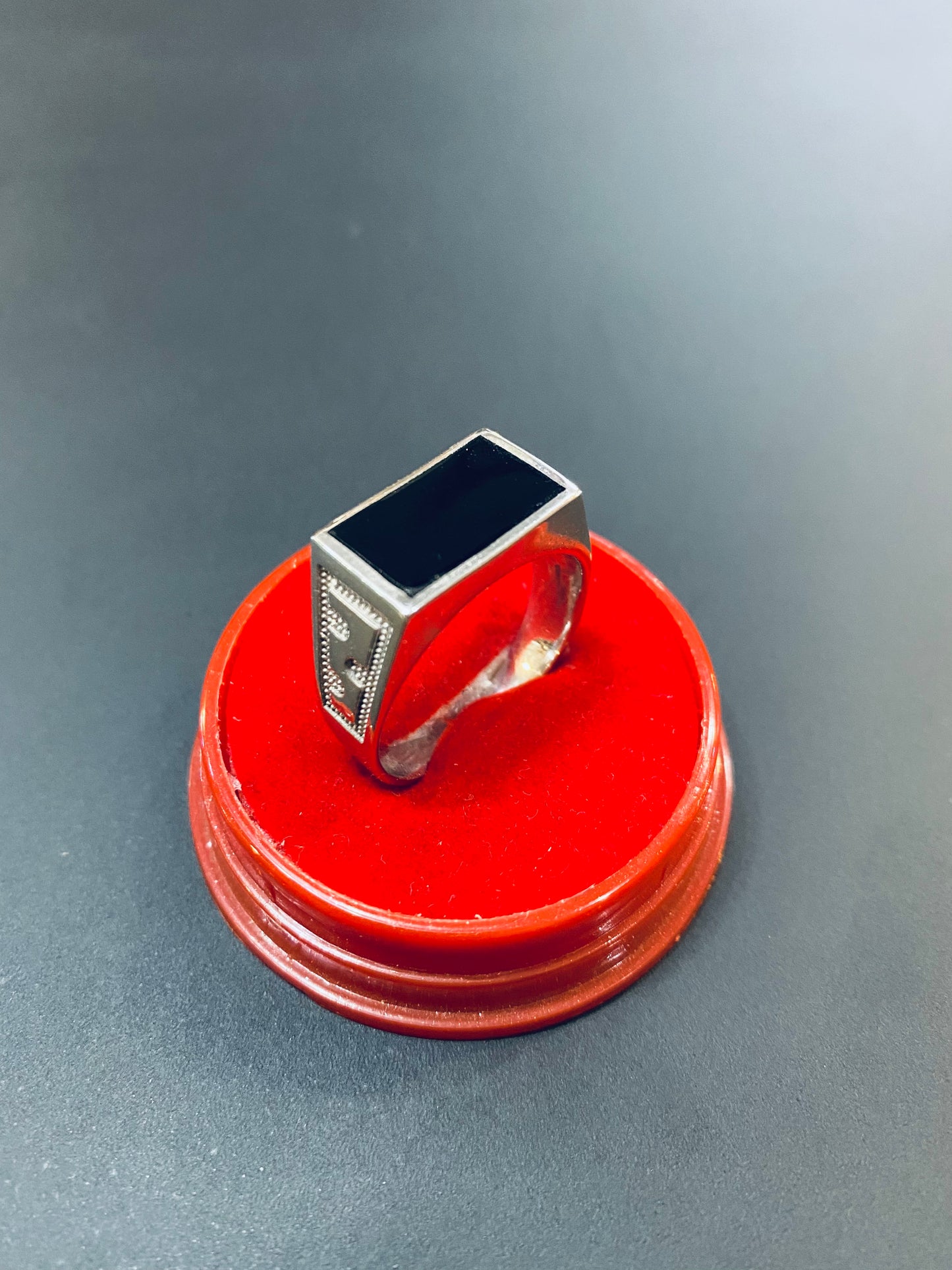 925 Sterling Silver Black Agate Rings