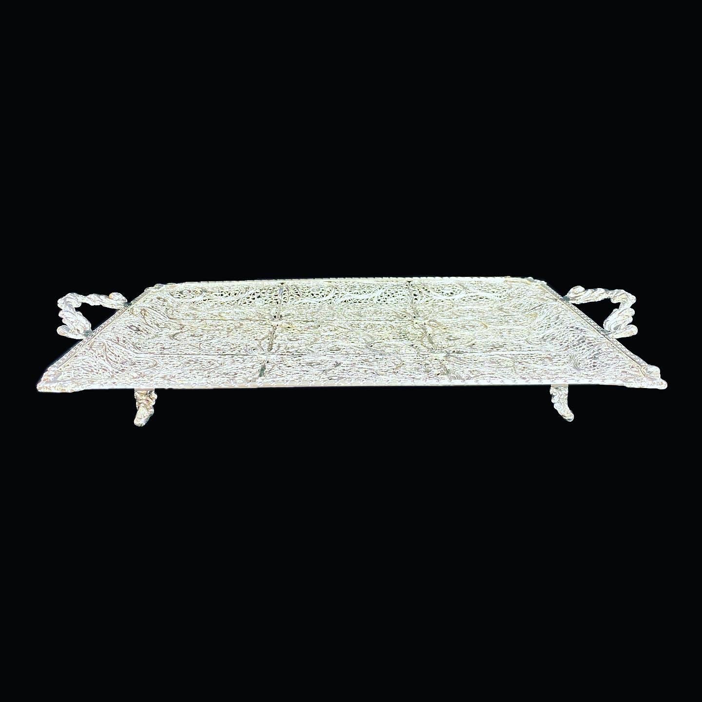 Handmade Filigree Silver & Gold Plated Trays
