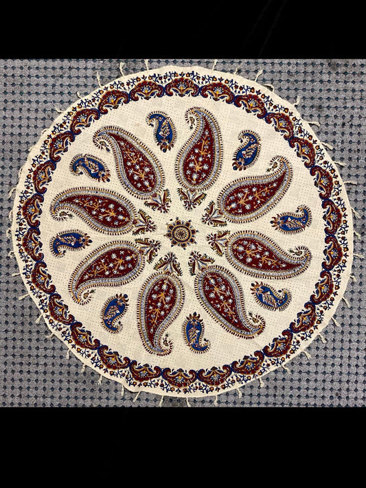Round Ghalamkar Tablecloths