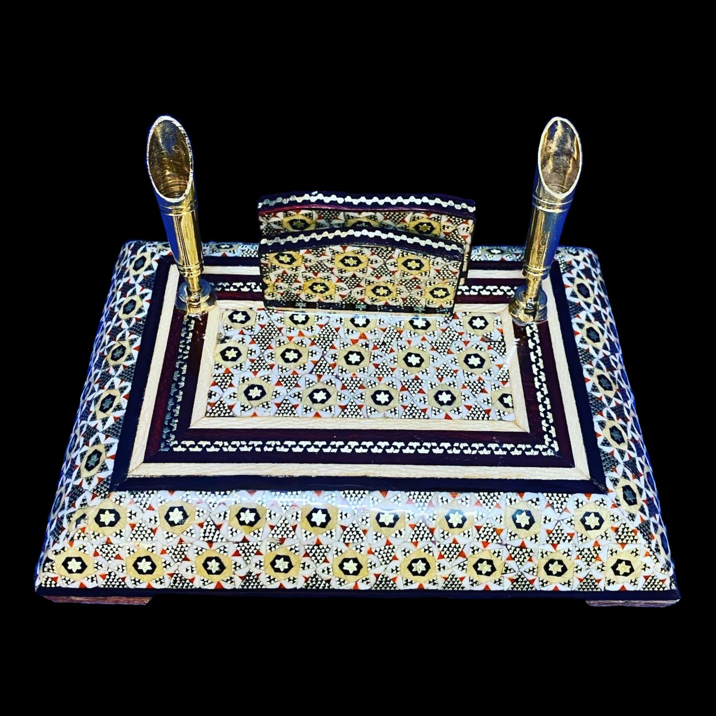 Handmade Inlaid Pen, Envelope or Business Card Holder