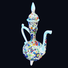 Load image into Gallery viewer, Hand Painted Enamel On Clay Mina Kari Pitchers
