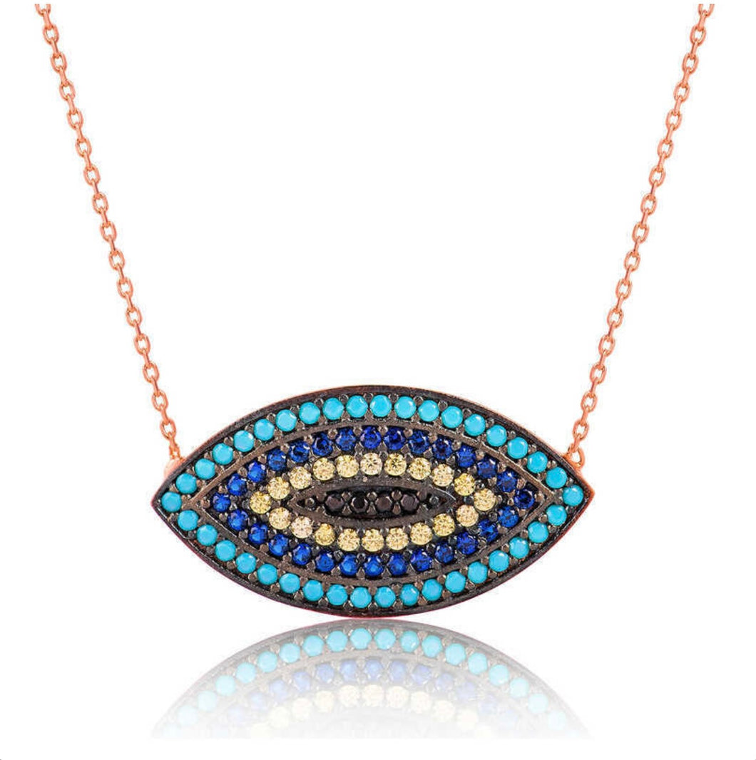 925 Sterling Silver Evil Eye Necklace