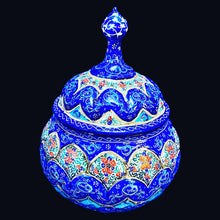 Load image into Gallery viewer, Hand Painted Enamel On Copper Mina Kari Candy Bowl
