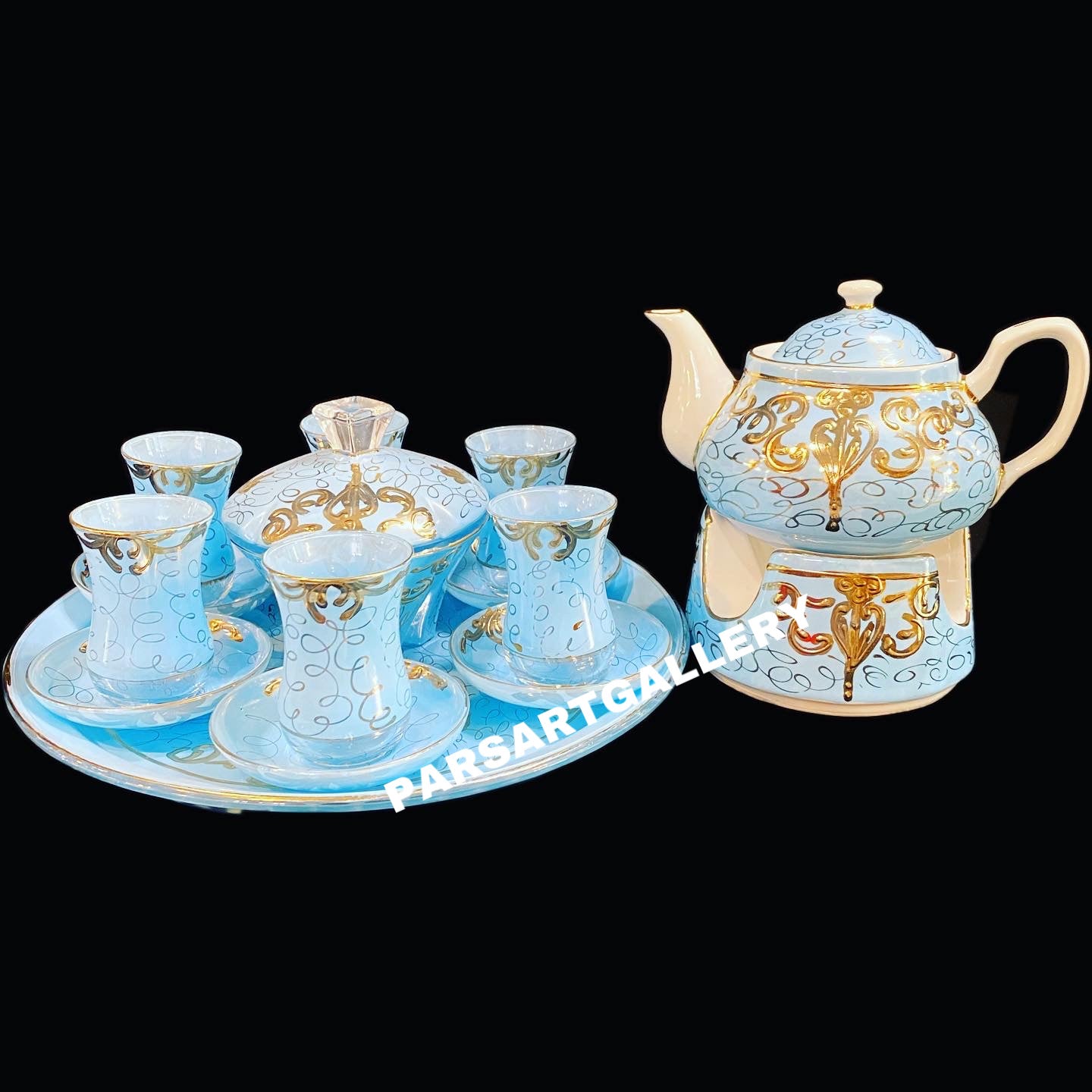 Hand Painted & Gold Plated Tea Sets