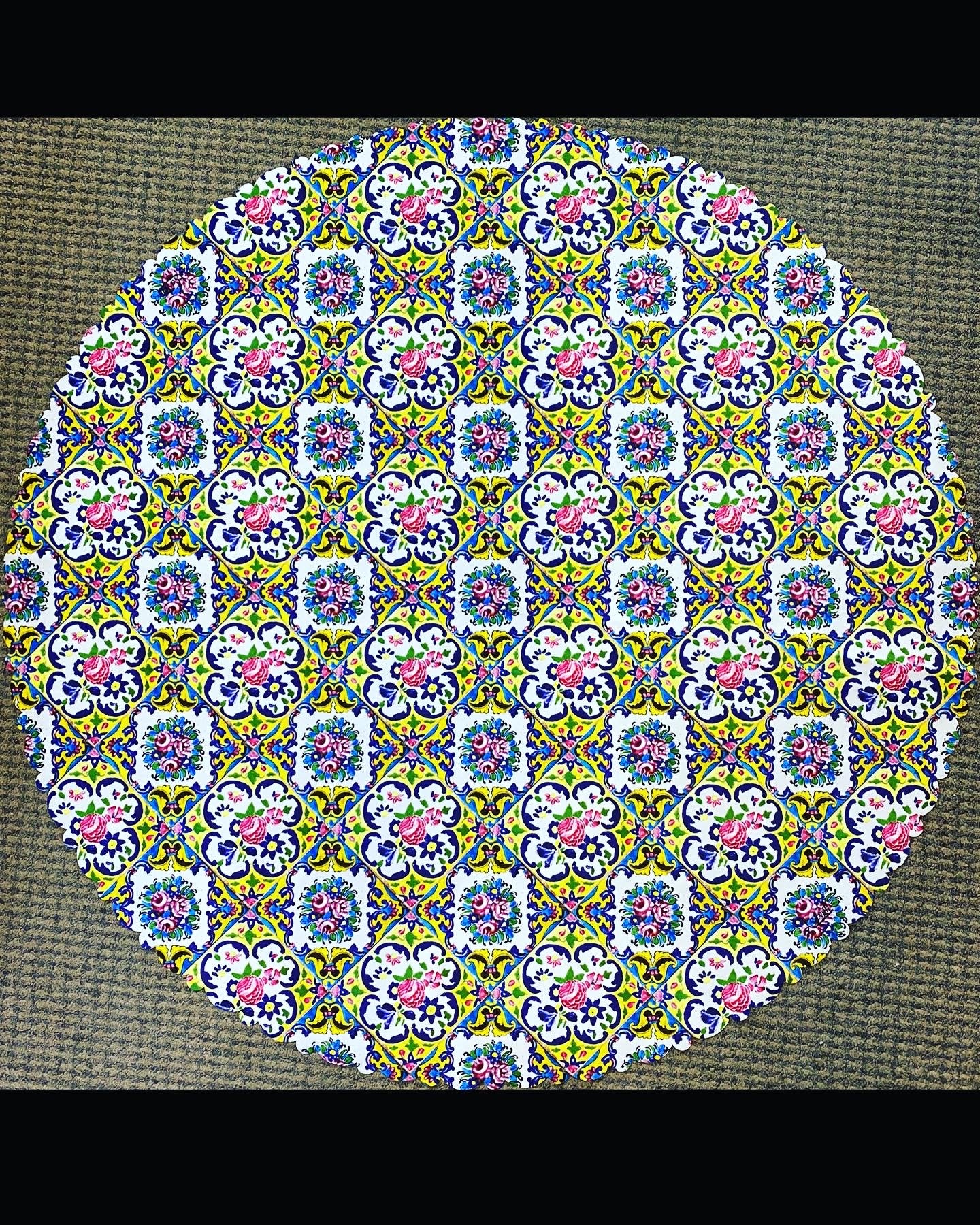 Farsi Calligraphy & Tile Design Persian Round tablecloths