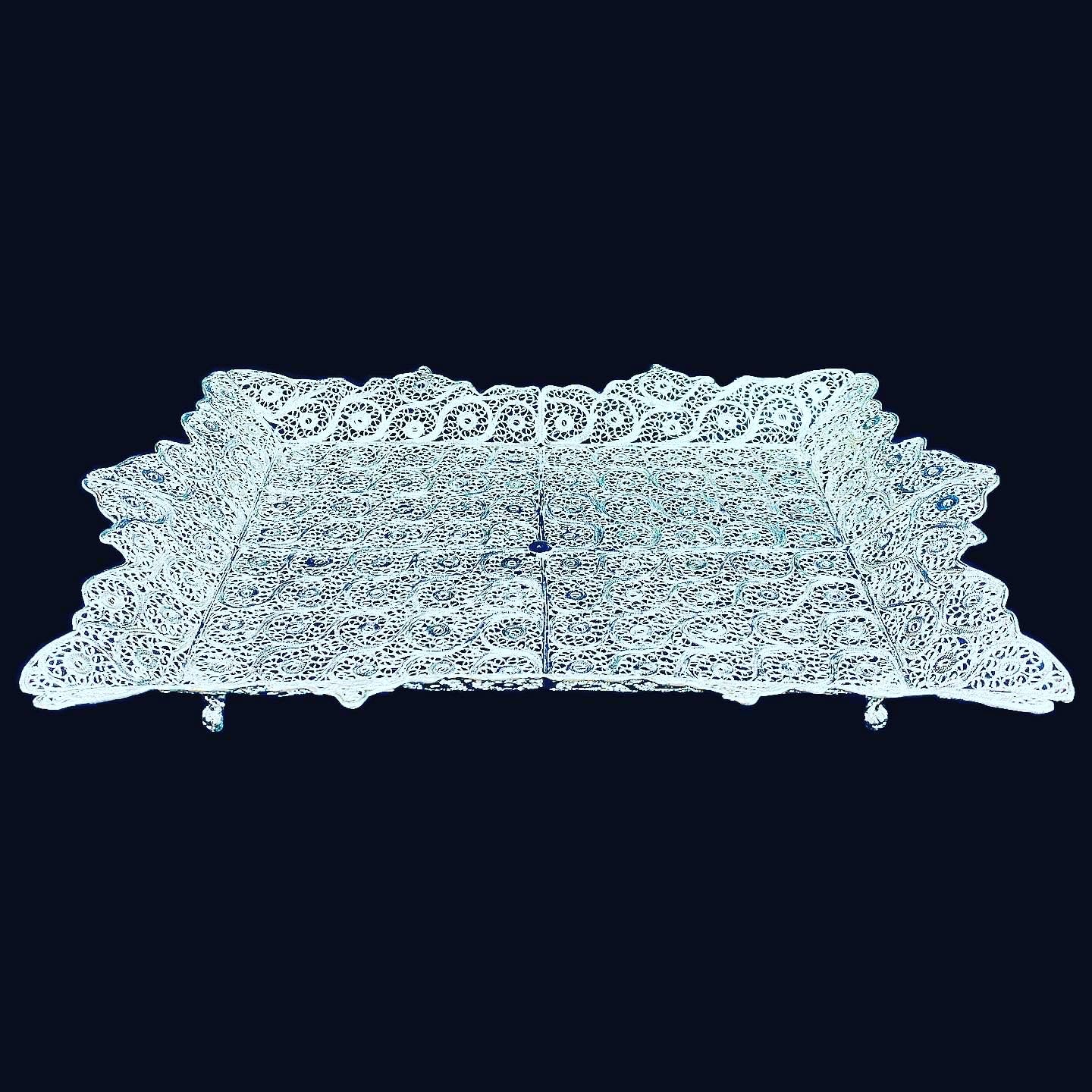 Handmade Filigree Silver & Gold Plated Trays