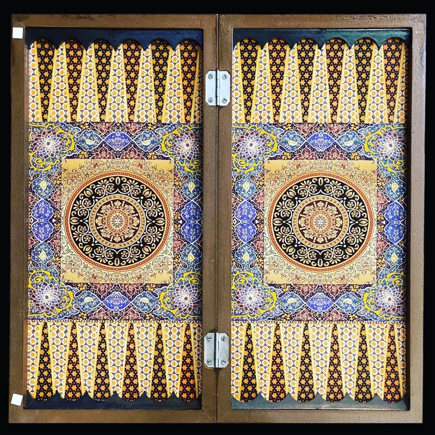Handmade wooden backgammon,chess & checkers