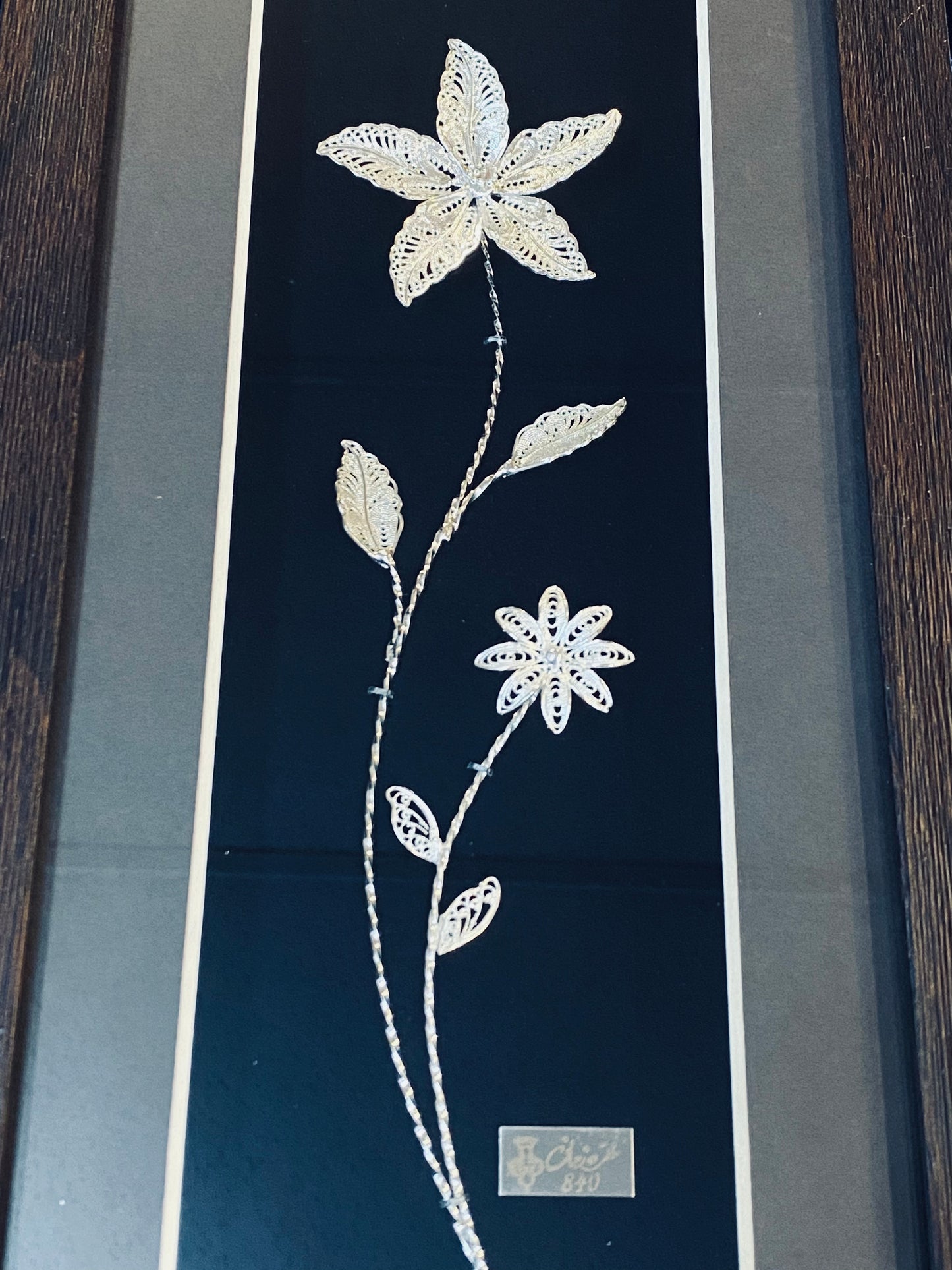 Handmade Filigree Silver Flower Frames