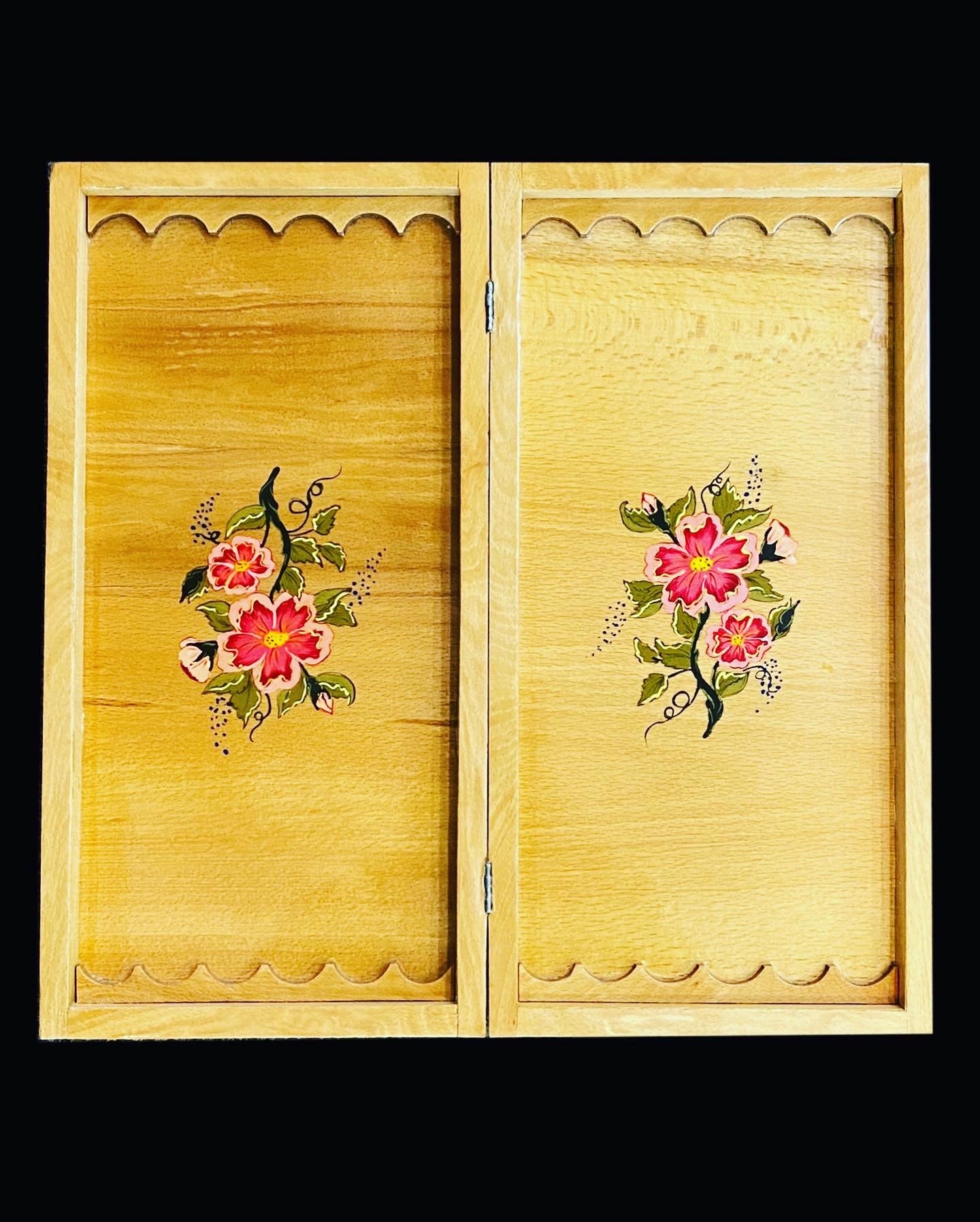 Handmade Inlaid Khatam Kari Backgammon, Chess & Checkers Board