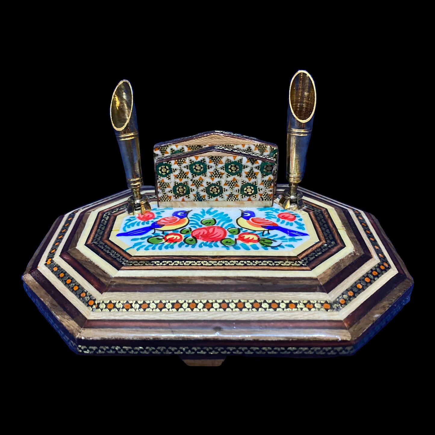 Handmade Inlaid Pen, Envelope or Business Card Holder