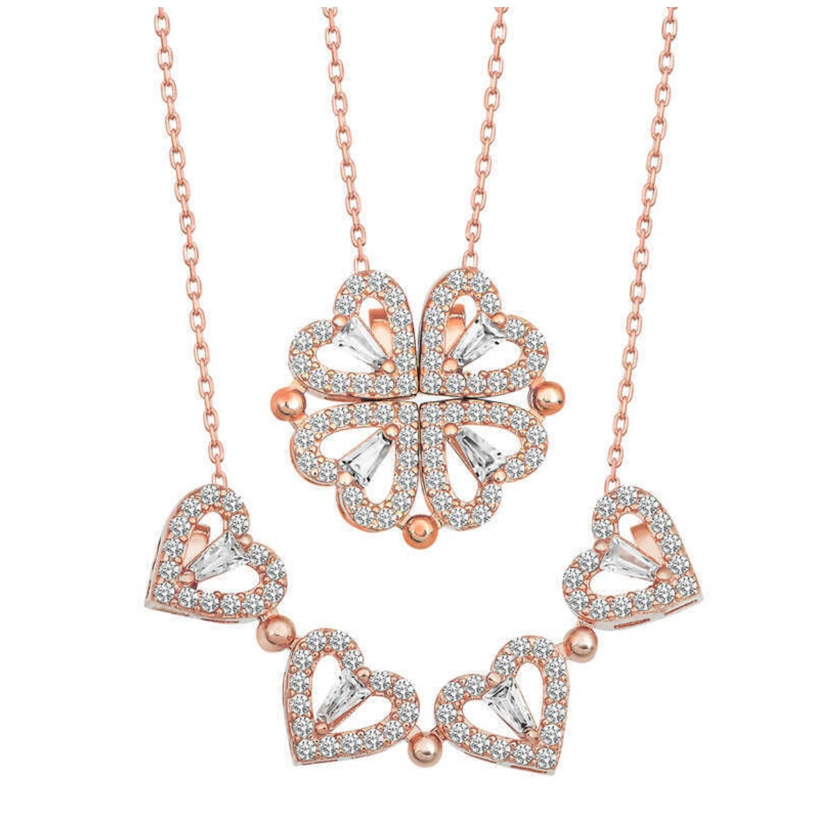 925 Sterling Silver Heart Necklaces & Bracelets