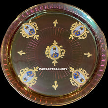 Load image into Gallery viewer, Set of Shah Abbasi Glasses, Tray &amp; Bottle
